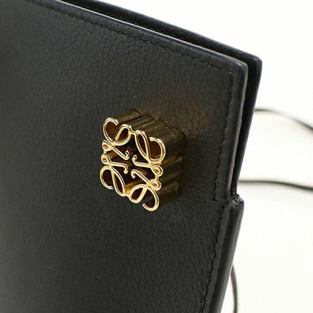中古 ロエベ ショルダーバッグ レディース ブランド LOEWE アナグラム ダイス ポケット C630R12X01 ブラック USDLO119283011