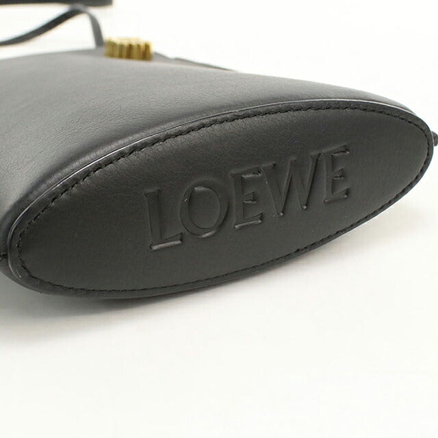 中古 ロエベ ショルダーバッグ レディース ブランド LOEWE アナグラム ダイス ポケット C630R12X01 ブラック USDLO119283011