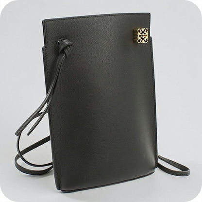 中古 ロエベ ショルダーバッグ レディース ブランド LOEWE アナグラム ダイス ポケット C630R12X01 ブラック USDLO119283011
