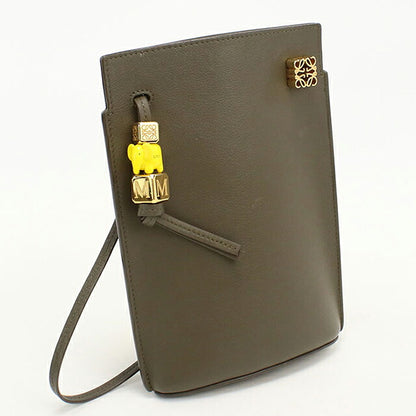 中古 ロエベ ショルダーバッグ レディース ブランド LOEWE アナグラム ダイス ポケット C630R12X01 カーキ USDLO119353011