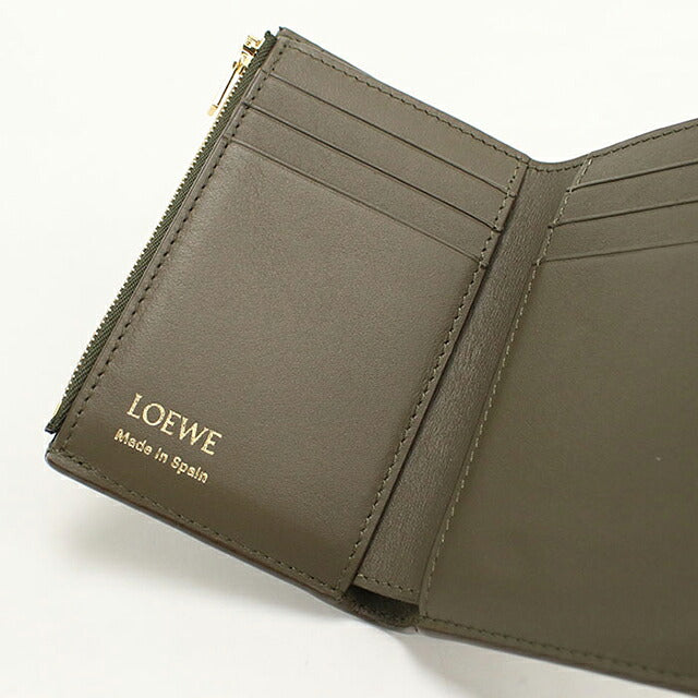 中古 ロエベ 三つ折り財布 三折財布 コンパクト レディース ブランド LOEWE ペブル バーティカル ウォレット スモール CANBS33X03 USDLO119380011