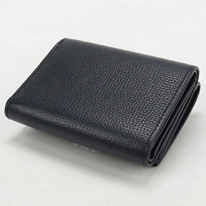 中古 ロエベ 三つ折り財布 三折財布 コンパクト レディース ブランド LOEWE アナグラム トライフォールド ウォレット C821TR2X16 ブラック USDLO119414011