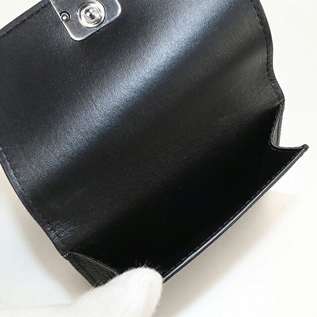 中古 ロエベ 三つ折り財布 三折財布 コンパクト レディース ブランド LOEWE アナグラム トライフォールド ウォレット C821TR2X16 ブラック USDLO119414011