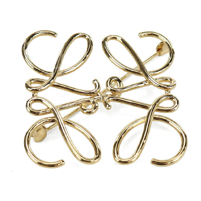中古 ロエベ ブローチ レディース ブランド LOEWE アナグラム  111.25.020 ゴールド アクセサリー USDLO119439011