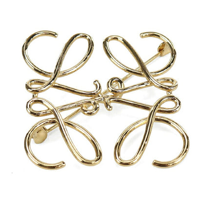 中古 ロエベ ブローチ レディース ブランド LOEWE アナグラム  111.25.020 ゴールド アクセサリー USDLO119439011