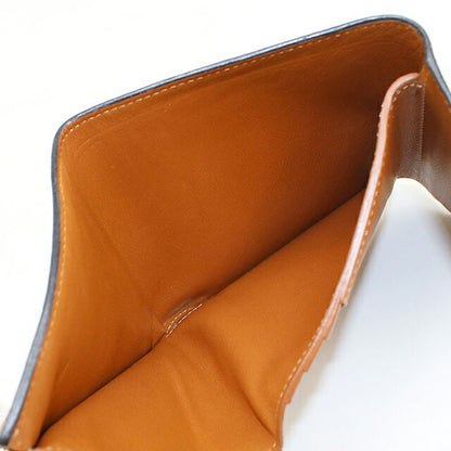 中古 ロエベ 三つ折り財布 三折財布 コンパクト レディース ブランド LOEWE アナグラム  ブラウン USDLO119550011