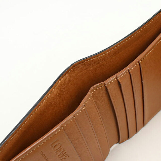 中古 ロエベ 三つ折り財布 三折財布 コンパクト レディース ブランド LOEWE アナグラム  ブラウン USDLO119550011