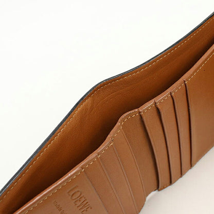 中古 ロエベ 三つ折り財布 三折財布 コンパクト レディース ブランド LOEWE アナグラム  ブラウン USDLO119550011