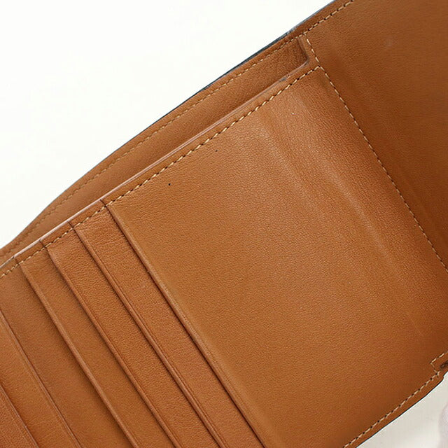 中古 ロエベ 三つ折り財布 三折財布 コンパクト レディース ブランド LOEWE アナグラム  ブラウン USDLO119550011