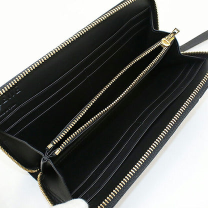 中古 ロエベ 長財布ラウンドファスナー ユニセックス ブランド LOEWE パズル  レザー ブラック USDLO119551011