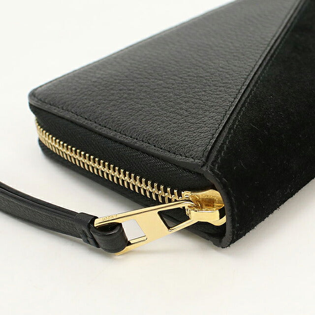 中古 ロエベ 長財布ラウンドファスナー ユニセックス ブランド LOEWE パズル  レザー ブラック USDLO119551011