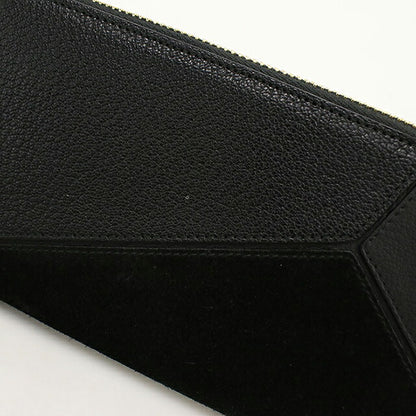 中古 ロエベ 長財布ラウンドファスナー ユニセックス ブランド LOEWE パズル  レザー ブラック USDLO119551011
