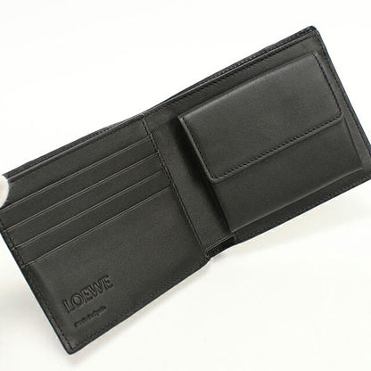 中古 ロエベ 二つ折り財布 二折財布 コンパクト メンズ ブランド LOEWE パズル バイフォールド コインウォレット C510501X16 ブラック USDLO119597011