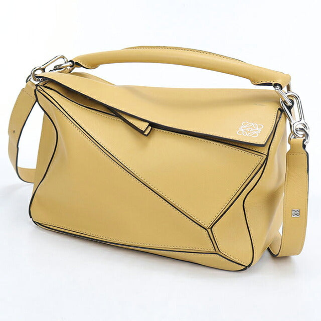二手 LOEWE 手提包 女士品牌 LOEWE puzzle 中号 2WAY 黄色 USDLO119731011