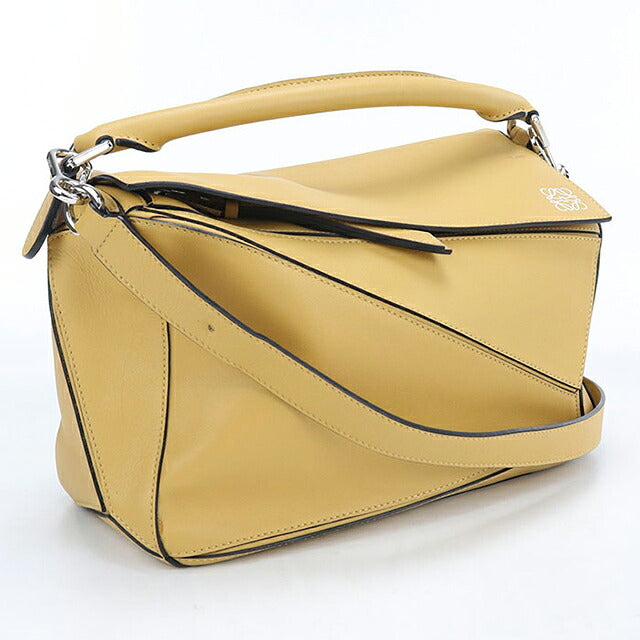 二手 LOEWE 手提包 女士品牌 LOEWE puzzle 中号 2WAY 黄色 USDLO119731011