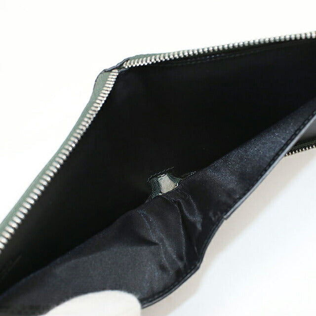 中古 ロエベ 二つ折り財布 二折財布 コンパクト ユニセックス ブランド LOEWE アナグラム ラウンドファスナー財布 グリーン USDLO119759011