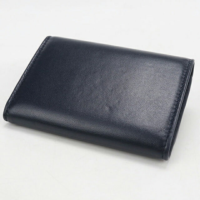 中古 ロエベ 三つ折り財布 三折財布 コンパクト レディース ブランド LOEWE アナグラム バーティカル ウォレット スモール C821S33X06 ネイビー USDLO120081011