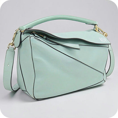 二手 LOEWE 手提包 女士品牌 LOEWE puzzle 中号 2WAY 绿色 USDLO120106011