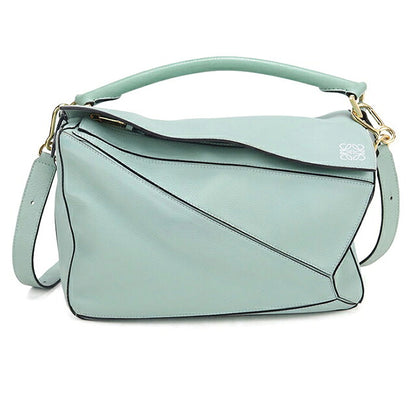 二手 LOEWE 手提包 女士品牌 LOEWE puzzle 中号 2WAY 绿色 USDLO120106011