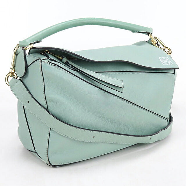 二手 LOEWE 手提包 女士品牌 LOEWE puzzle 中号 2WAY 绿色 USDLO120106011