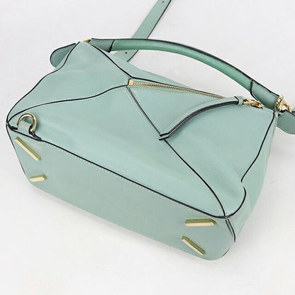 二手 LOEWE 手提包 女士品牌 LOEWE puzzle 中号 2WAY 绿色 USDLO120106011