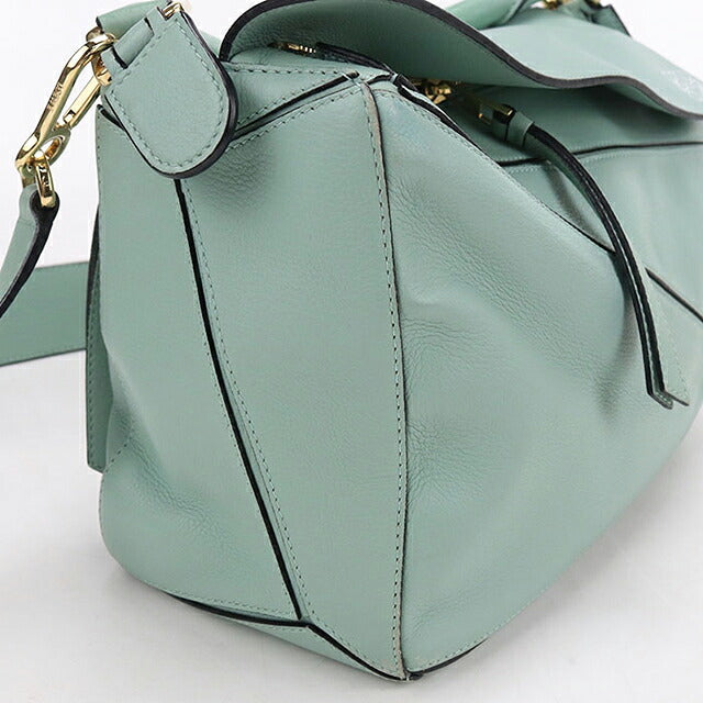 二手 LOEWE 手提包 女士品牌 LOEWE puzzle 中号 2WAY 绿色 USDLO120106011