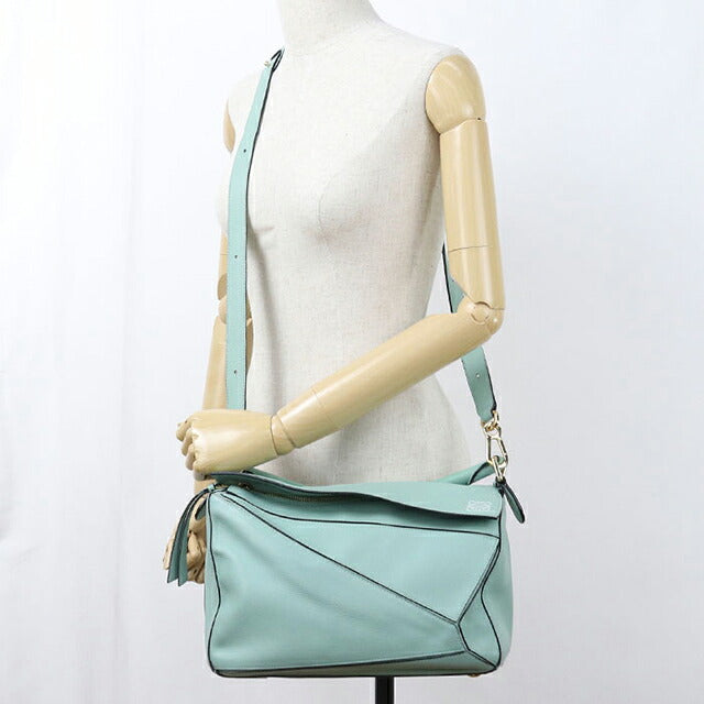 二手 LOEWE 手提包 女士品牌 LOEWE puzzle 中号 2WAY 绿色 USDLO120106011