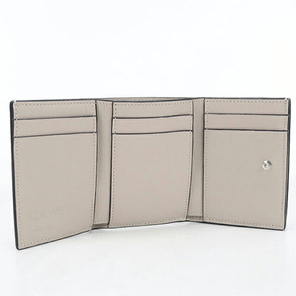 中古 ロエベ 三つ折り財布 三折財布 コンパクト レディース ブランド LOEWE アナグラム トライフォールド ウォレット C660TR2X03 グリーン USDLO120176011
