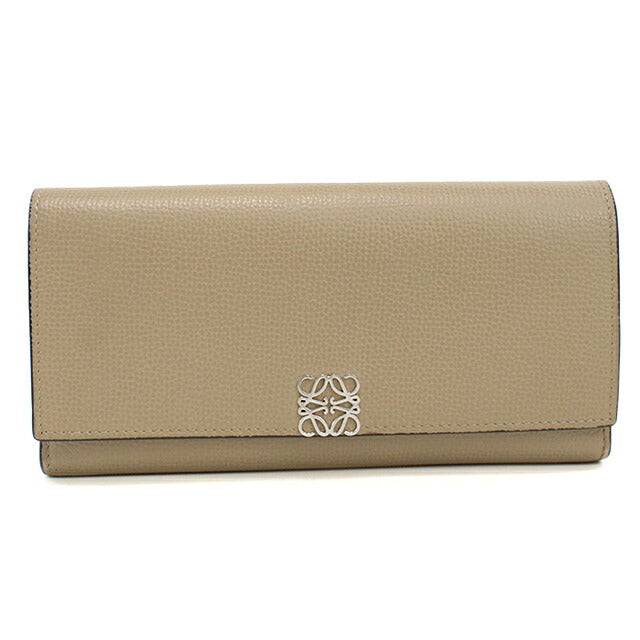 Used LOEWE long wallet bi-fold ladies brand LOEWE Anagram Continental wallet C821ACWX07 Beige USDLO120448011