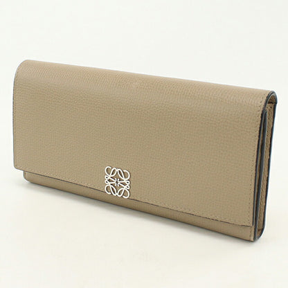 Used LOEWE long wallet bi-fold ladies brand LOEWE Anagram Continental wallet C821ACWX07 Beige USDLO120448011