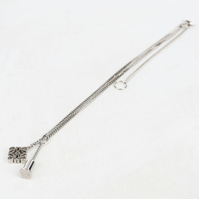 中古 ロエベ ネックレス レディース ブランド LOEWE アナグラム パーソナライゼーション  N691420X01 シルバー アクセサリー USDLO120457011