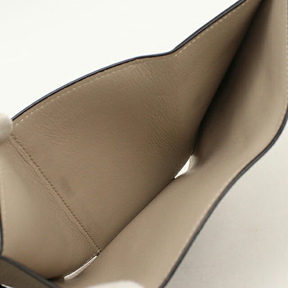 中古 ロエベ 三つ折り財布 三折財布 コンパクト レディース ブランド LOEWE アナグラム バーティカル ウォレット スモール C660S86X04 グレー USDLO120565011