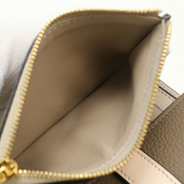 中古 ロエベ 三つ折り財布 三折財布 コンパクト レディース ブランド LOEWE アナグラム バーティカル ウォレット スモール C660S86X04 グレー USDLO120565011