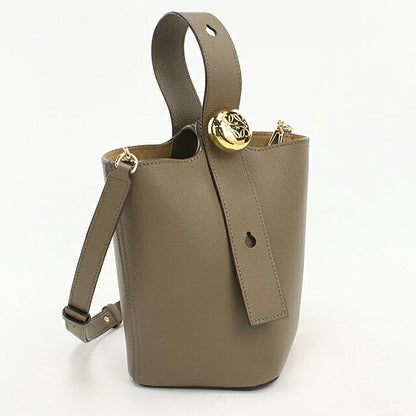 中古 ロエベ ハンドバッグ レディース ブランド LOEWE ペブル バケットバッグ ミニ 2WAY AANBBBMX31 グレー USDLO121169011