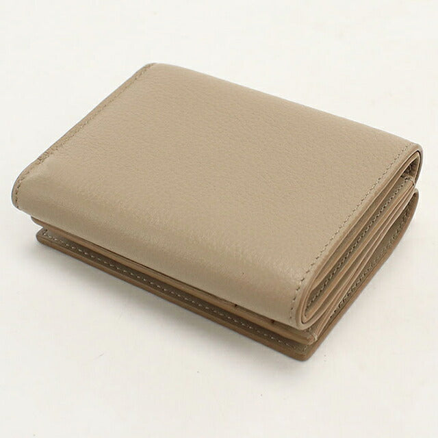 二手 LOEWE 三折钱包 三折钱包 紧凑型女士品牌 LOEWE Anagram 三折钱包 米色 USDLO121290011