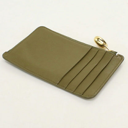 中古 ロエベ 小銭入れ レディース ブランド LOEWE ペブル コインカードホルダー CANBZ40X01 カーキ USDLO121291011
