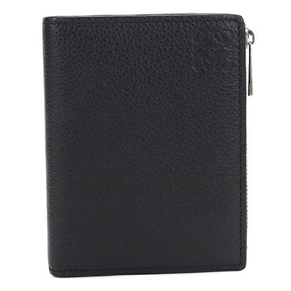 中古 ロエベ 二つ折り財布 二折財布 コンパクト メンズ ブランド LOEWE アナグラム スリム コンパクトウォレット C660W73X02 ブラック USDLO121571011