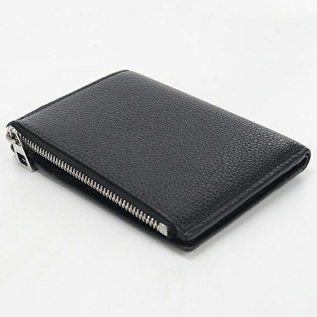 中古 ロエベ 二つ折り財布 二折財布 コンパクト メンズ ブランド LOEWE アナグラム スリム コンパクトウォレット C660W73X02 ブラック USDLO121571011