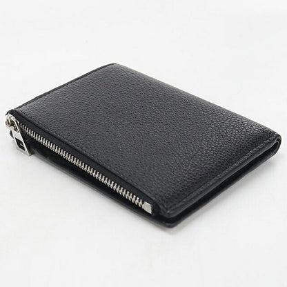 中古 ロエベ 二つ折り財布 二折財布 コンパクト メンズ ブランド LOEWE アナグラム スリム コンパクトウォレット C660W73X02 ブラック USDLO121571011