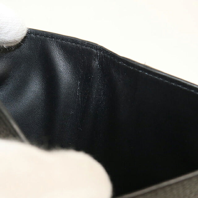 中古 ロエベ 二つ折り財布 二折財布 コンパクト メンズ ブランド LOEWE アナグラム スリム コンパクトウォレット C660W73X02 ブラック USDLO121571011