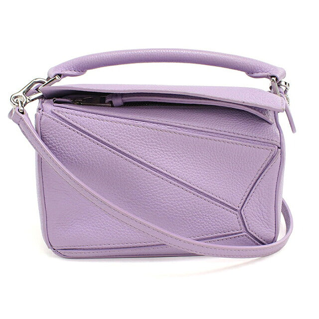中古 ロエベ ハンドバッグ レディース ブランド LOEWE パズル ミニ 2WAY レザー A510U95X37 パープル USDLO93726011