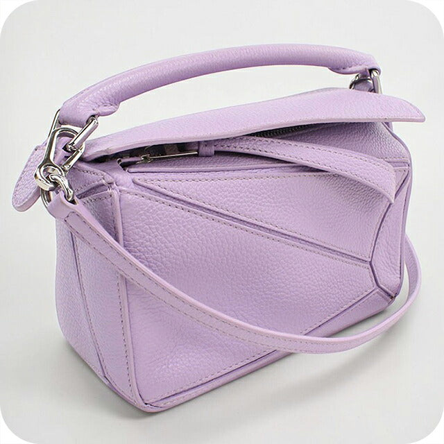中古 ロエベ ハンドバッグ レディース ブランド LOEWE パズル ミニ 2WAY レザー A510U95X37 パープル USDLO93726011