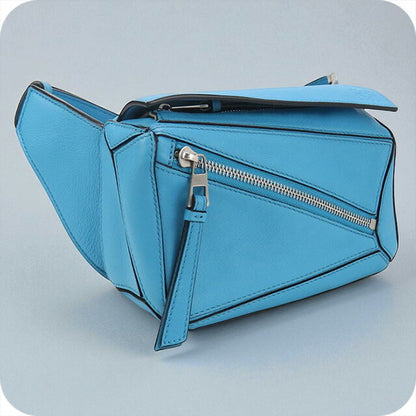 二手Loewe Body Bag男士品牌Loewe Puzzle Bum Bag Mini Blue Bag USDLO95248011
