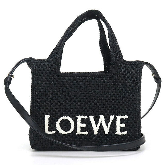 中古 ロエベ ハンドバッグ レディース ブランド LOEWE ロエベ フォント トート ミニ ALF1V46X01 ブラック バッグ USDLO95595011