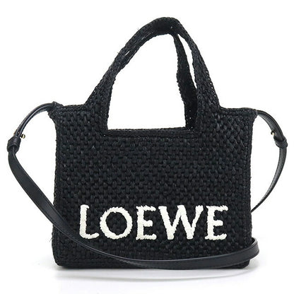 中古 ロエベ ハンドバッグ レディース ブランド LOEWE ロエベ フォント トート ミニ ALF1V46X01 ブラック バッグ USDLO95595011