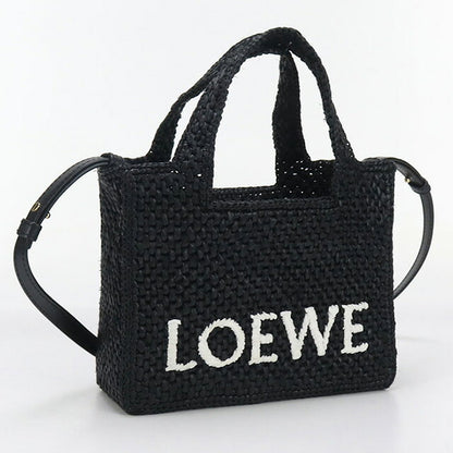 中古 ロエベ ハンドバッグ レディース ブランド LOEWE ロエベ フォント トート ミニ ALF1V46X01 ブラック バッグ USDLO95595011
