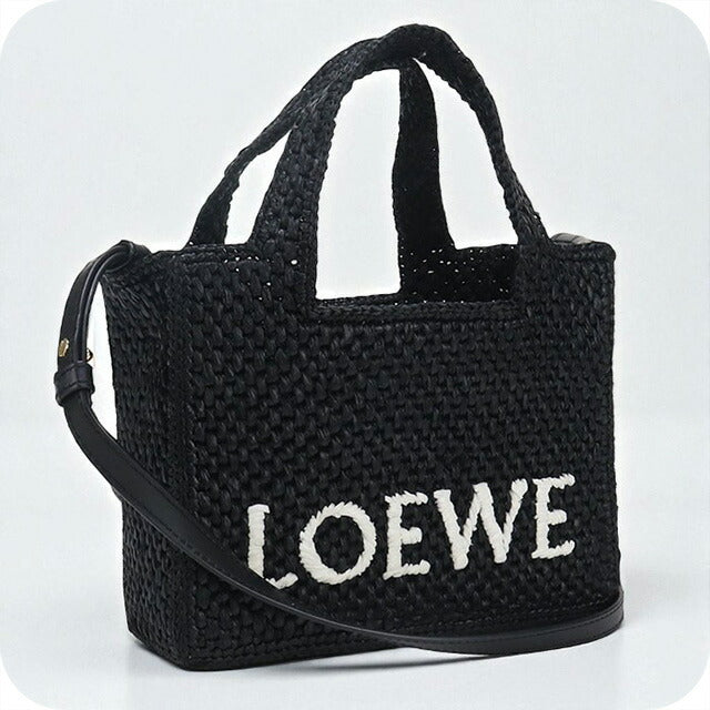 中古 ロエベ ハンドバッグ レディース ブランド LOEWE ロエベ フォント トート ミニ ALF1V46X01 ブラック バッグ USDLO95595011