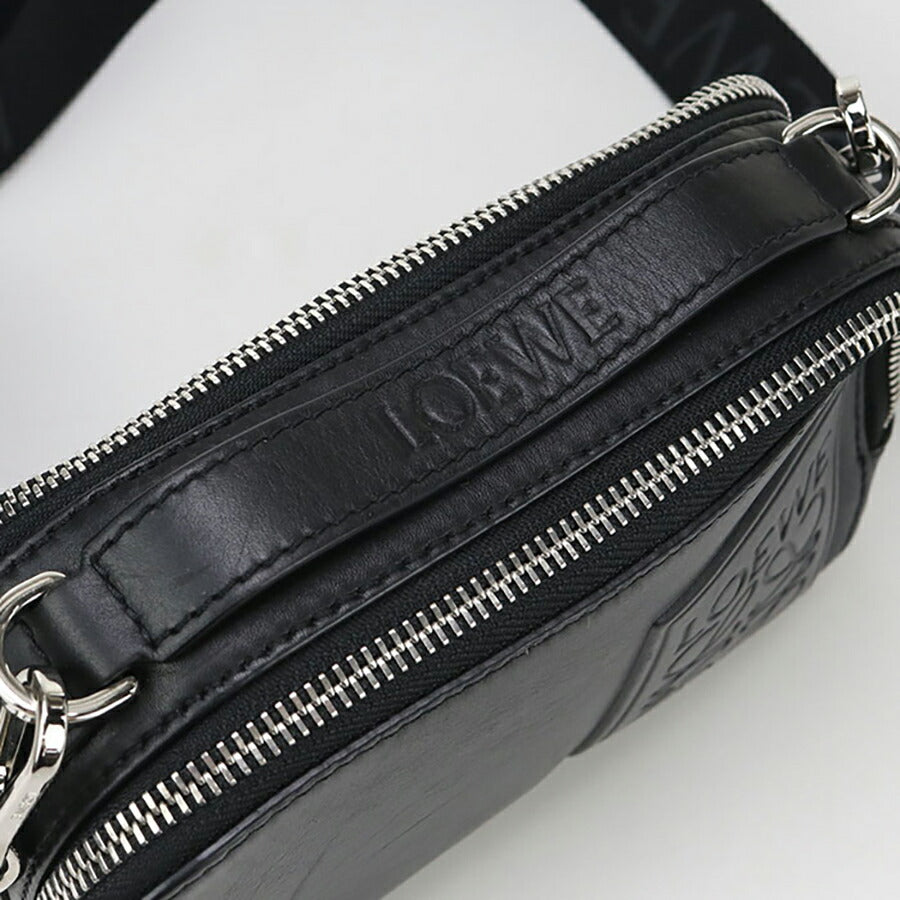 中古 ロエベ 斜め掛け ショルダーバッグ レディース ブランド LOEWE アナグラム 2WAYハンドバッグ ブラック バッグ USDLO96742011