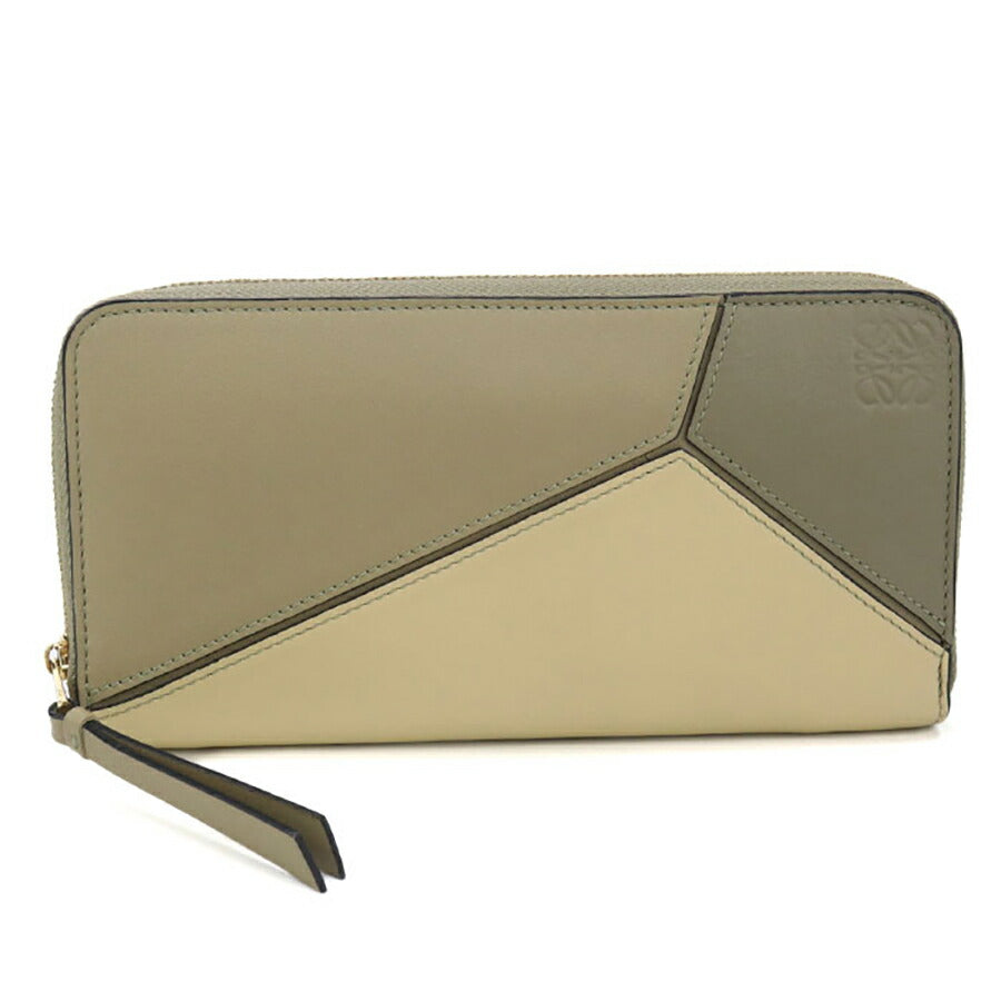 中古 ロエベ 長財布ラウンドファスナー ユニセックス ブランド LOEWE パズル ジップアラウンドウォレット ベージュ 財布 USDLO96920011