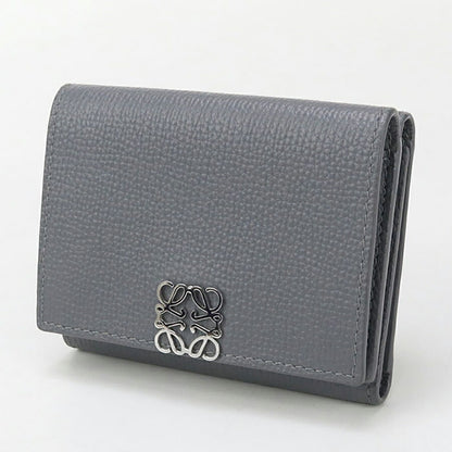 中古 ロエベ 三折財布 レディース ブランド LOEWE アナグラム トライフォールド ウォレット Ｃ821ＴR2X16 グレー 財布 USDLO96983011